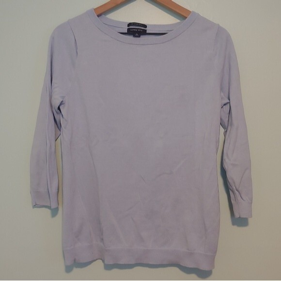 Lands' End 100% Supima Cotton Light Blue Pullover Sweater Size Small - Picture 3 of 6